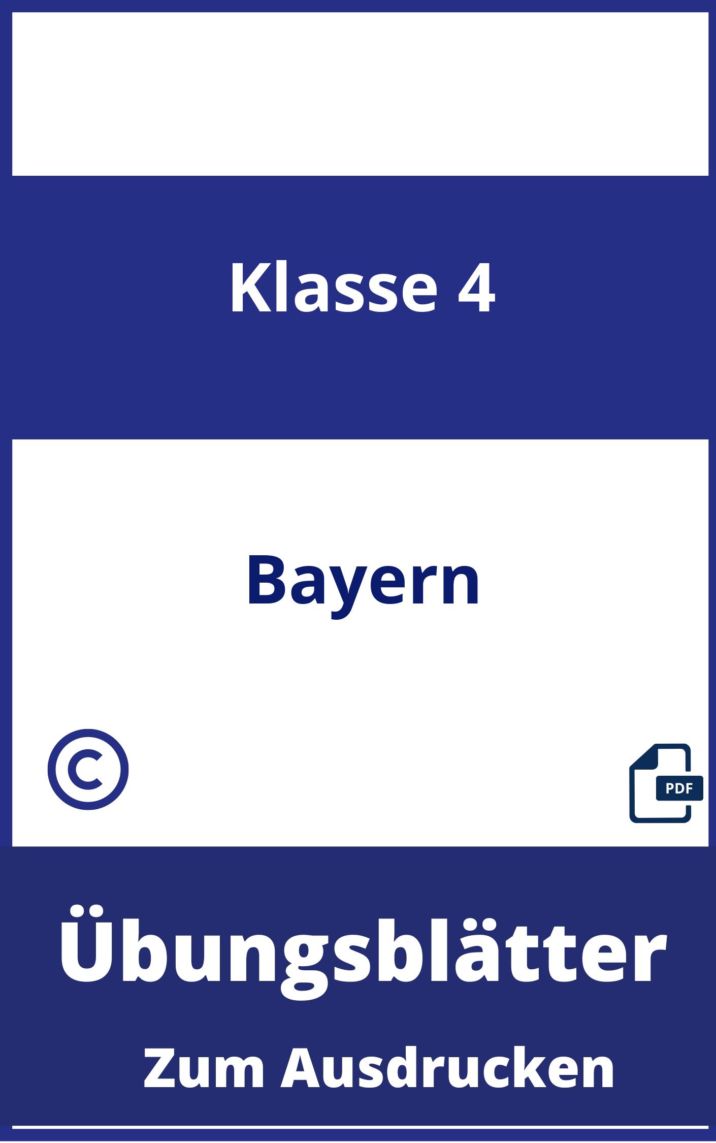 Übungsblätter 4. Klasse Bayern