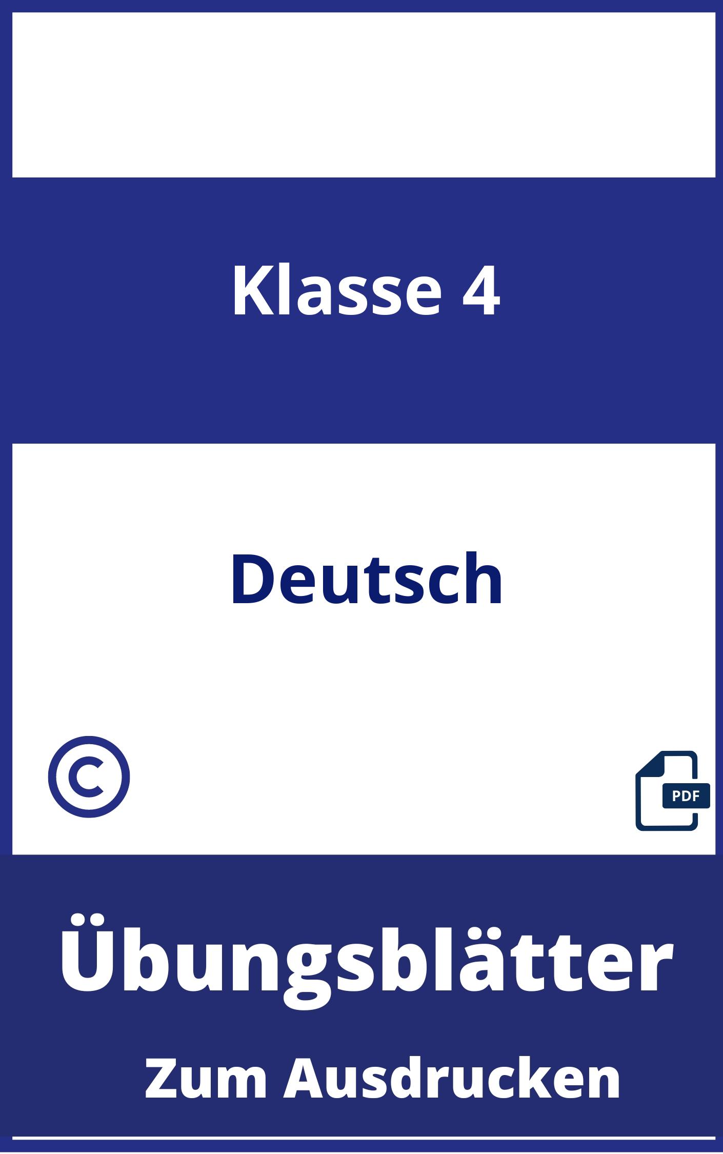 Übungsblätter 4. Klasse Deutsch