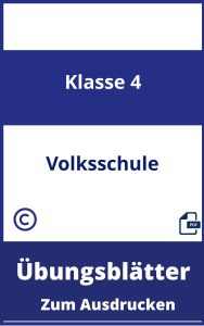 Übungsblätter 4. Klasse Volksschule