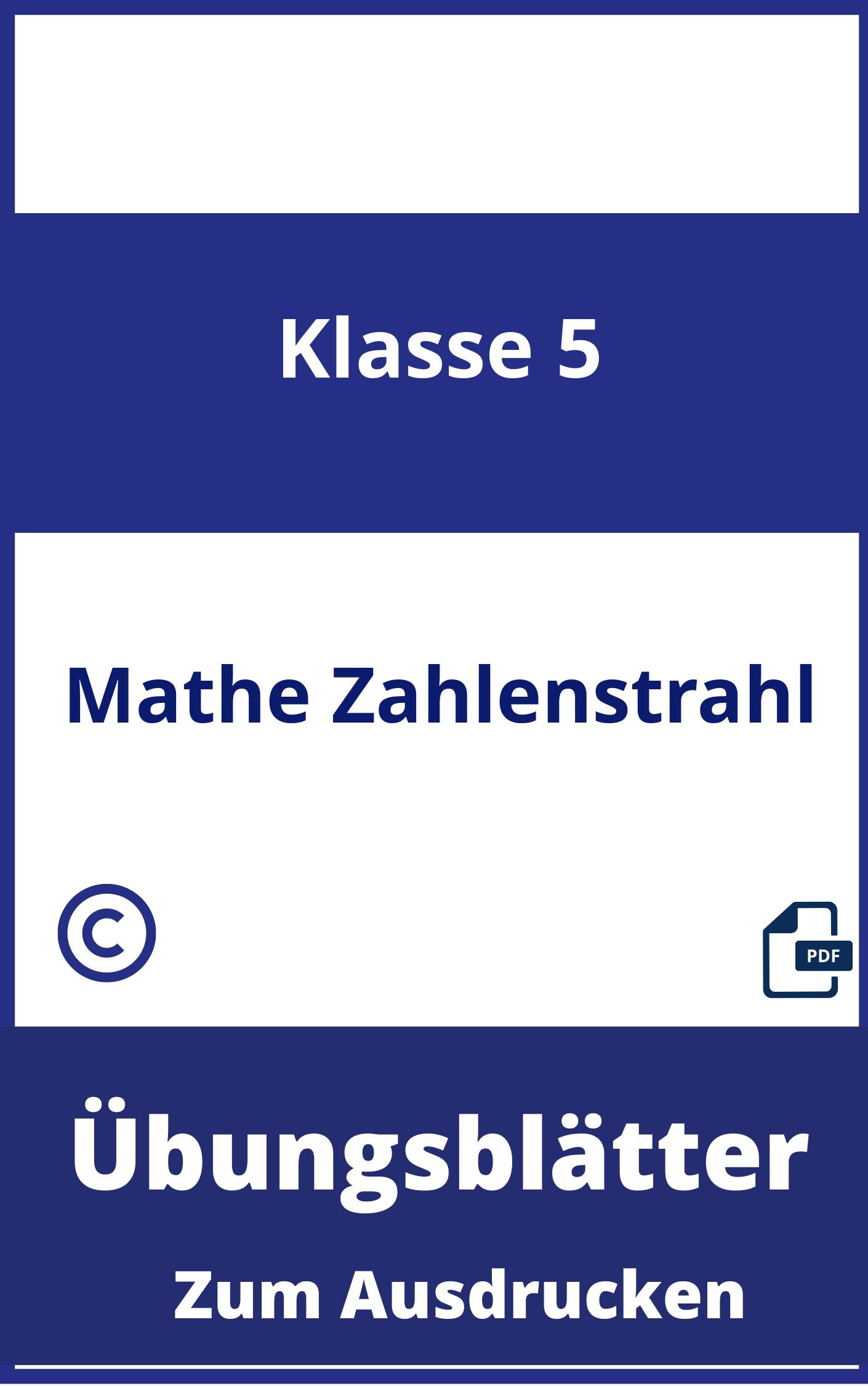 Übungsblätter Mathe Klasse 5 Zahlenstrahl