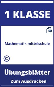 Übungsblätter Mathematik 1. Klasse Mittelschule