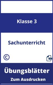 Übungsblätter Sachunterricht Klasse 3